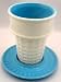 Kitchen Basics Ice Cream Dish & Saucer - Cone - Blue