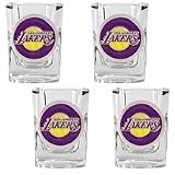 NBA Los Angeles Lakers Four Piece Square Shot Glass Set