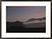 Sunset over coastline of Tasman Sea with lone figure of hiker Photography Framed Art Poster Print by Todd Gipstein, 29x21