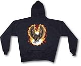Flaming Eagle Biker Style Hoodie