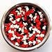 Edible Confetti Sprinkles Mickey Mouse Red Black White 8 Ounces