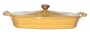 Lafont 4-Quart Oval Au Gratin with Cover, Yellow