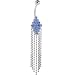 Blue Gem DIAMOND CHAIN DANGLE Belly Ring