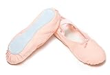 Demi-pointes en toile - semelle entière en cuir - danse classique - rose-abricot - 25 Image du produit
