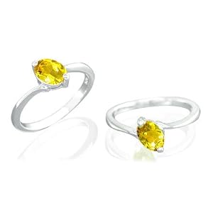 Buy Oval Cut Citrine Ring Sterling Silver by Peora