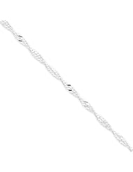 .925 Sterling Silver 3.00mm Singapore Chain