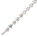 Sterling Silver Bracelet in Lab Created Opal - 10mm Plumeria - Length: 7.5 inches