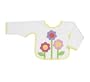 Mullins Square Sleeved Velour Bib with Flower Garden