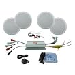 Pyle PLMRKT4A 4-Channel Waterproof MP3/iPod Amplified 6.5-Inch Marine Speaker System