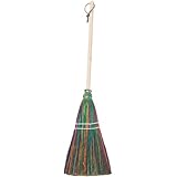 Camden Rose Childs Broom, Rainbow Broomcorn, 36", Hickory Handle