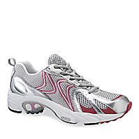 Aetrex Women's Z589W Zoom Runner Running Shoe,Silver/Cranberry,7.5 W US