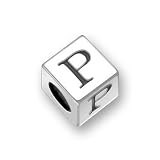 Bling Jewelry 925 Sterling Silver Block Letter P Alphabet Pandora Bead Compatible Charm