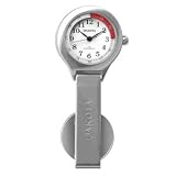 Dual LED Nurse Clip, Silver with white Dial