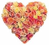 Heart of Roses Flower Die-Cut Photographic Magnet