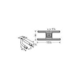 MCM 20502-708Lr Cast Iron H Twin, Centered, 1.25 Inch Offset Burner