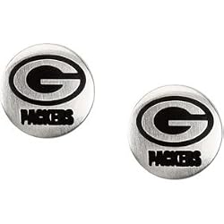Stainless Steel Green Bay Packers Logo Stud Earrings