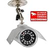 VideoSecu outdoor nightvision security camera with weatherproof aluminum housing free universal bracket and security warning Decal 3QF