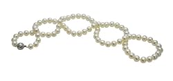 AAA 7.5-8mm White Freshwater Pearl Necklace 26in Matinee