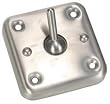 Industrial Grade 1ECN1 Square Hook, 4 1/4 x 4 1/4 In, SS