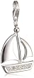 Vinani Charm Anh�nger Segelschiff gl�nzend Zirkonia wei� Sterling Silber 925 HSBZ