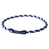 Phiten MLB Titanium Necklace Tornado - 18 inch Navy/White