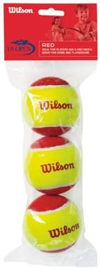Wilson Tennis Balls WRT137000 US Open Red Jr. Tennis Ball 3 pack