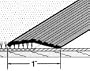 7/8" Carpet Trim - 74419 7/8X72in. Al Carpet Trim