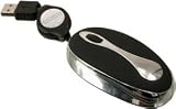 Konig Mini souris optique usb à molette avec cable rétractable. Spécial ordinateurs portables.