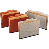 ACCO 16016 ACCO Presstex 20-Point Classification Folders, Legal, 6-Section, Gray, 10/Box