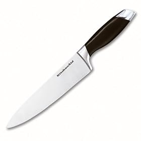 KitchenAid 8-Inch Black Silicone Handle Chef Knife, Black by KitchenAid