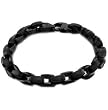 Black Bracelet - Polished Stainless Steel - 8.5'' long