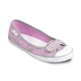 Mantaray- Grey floral pattern velcro pumps