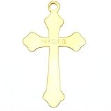 Gold Filled Cross Charm Religious Necklace Jewelry 25mm