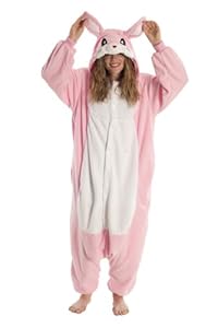 Kigs Adult Rabbit Costume - Kigurumi Onesie Pyjamas; One Size