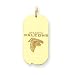 14K Atlanta Falcons Logo Large Dog Tag Charm