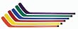 Floor Hockey Equipment 36" Colored Hockey Sticks, Set Of 6, 1 Each Color