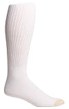 Gold Toe Men's Cotton Over the Calf Athletic Sock 3-Pack, White, Fits Shoe Size: 6-12 1/2