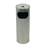 Eurohome 597832 Edelstahl Standaschenbecher mit Mülleimer 58cm