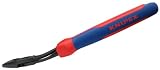 Knipex 7422250SBA 10-Inch High Leverage Angled Diagonal Cutters - Comfort Grip