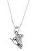 Sterling Silver Double Sided Figure Skater Ice Skate Necklace