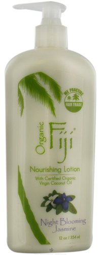 Organic Fiji Nourishing Lotion, Night Blooming Jasmine, 12-Ounce Bottle