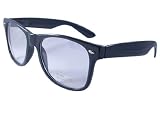 Nerd Brille ohne St&auml;rke Brille im Wayfarer Stil mit Klarglas Rahmen und B&uuml;gel anthrazit