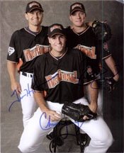 Padres, San Diego (All-Stars) Autographed/Hand Signed 8x10 Photo By Jake Peavy, Trevor Hoffman and C
