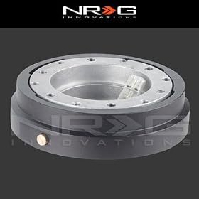 NRG Quick Release (Black, Thin Version) Racing Steering Wheel Quick Release Kit (SRK-400BK)