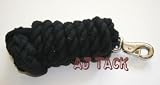 10 ft Cotton Lead Rope Bolt Snap Off Black