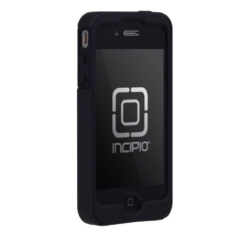 hard case or soft case for iphone:Incipio iPhone 4/4S SILICRYLIC Hard Shell Case with Silicone Core - 1 Pack - Carrying Case - Retail Packaging - Black/Black