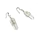Quartz Crystal Point Dangle Earrings, Wire Wrapped