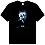  : Batman Dark Night THE JOKER Adult Super Villian Black T-shirt