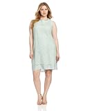 Julian Taylor Womens  Plus-Size Sleeveless Lace Dress