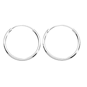 Sterling Silver 20mm Hinged Sleeper Earrings